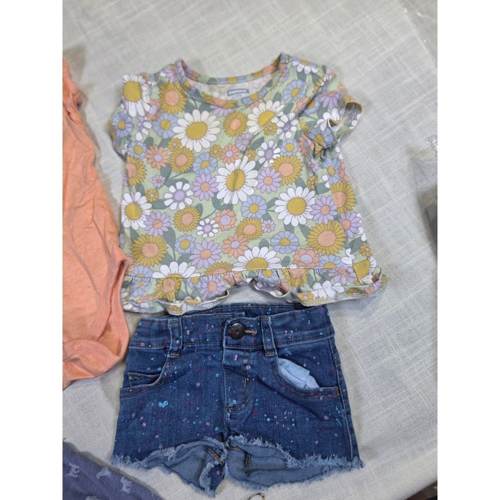 Baby Girls Clothes Bundle Kate Quinn Garanimals 18M 24M Floral Denim Unicorn 5pc - Picture 2 of 9